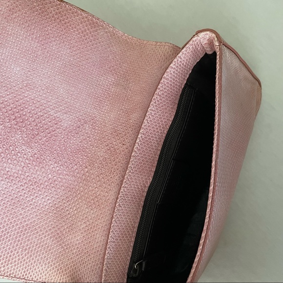 100% authentic vintage pale pink snakeskin Gucci handbag purse silver hardware - Picture 6 of 6